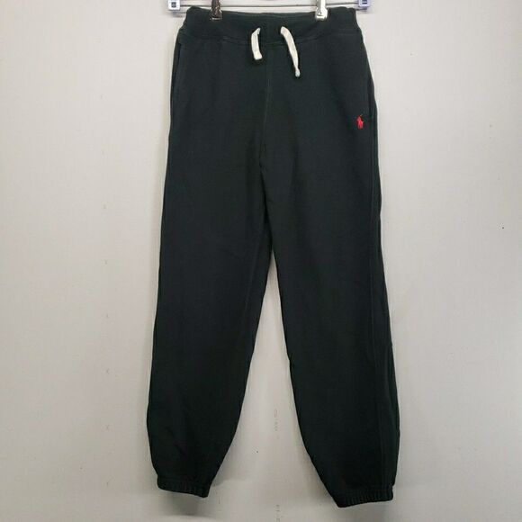 Other - Polo Ralph Lauren Youth Medium Black Sweatpants Joggers Red Pony Logo Warm